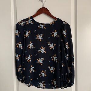 Floral Blouse with Puff Sleeves